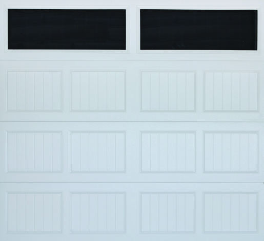 Manufacturer example: carriage house short grooved, white with windows
