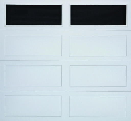Manufacturer example: long recessed panel, white with windows