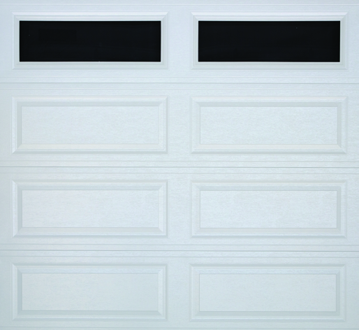 Manufacturer example: raised ranch panel, white with windows